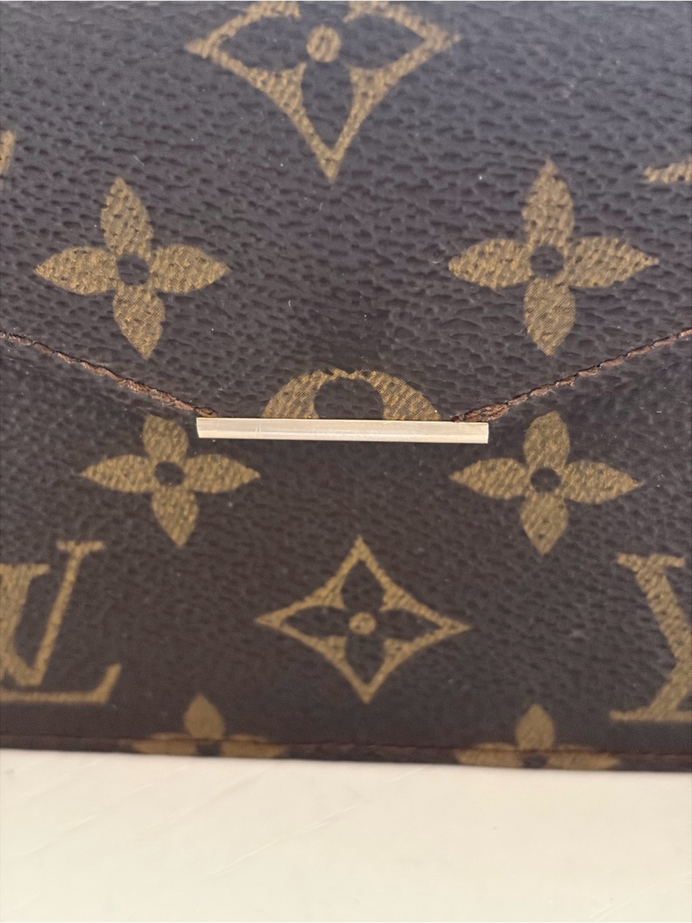 Louis Vuitton Monogram Canvas Brown & Gold Envelope Wallet Cardholder - Picture 3 of 11